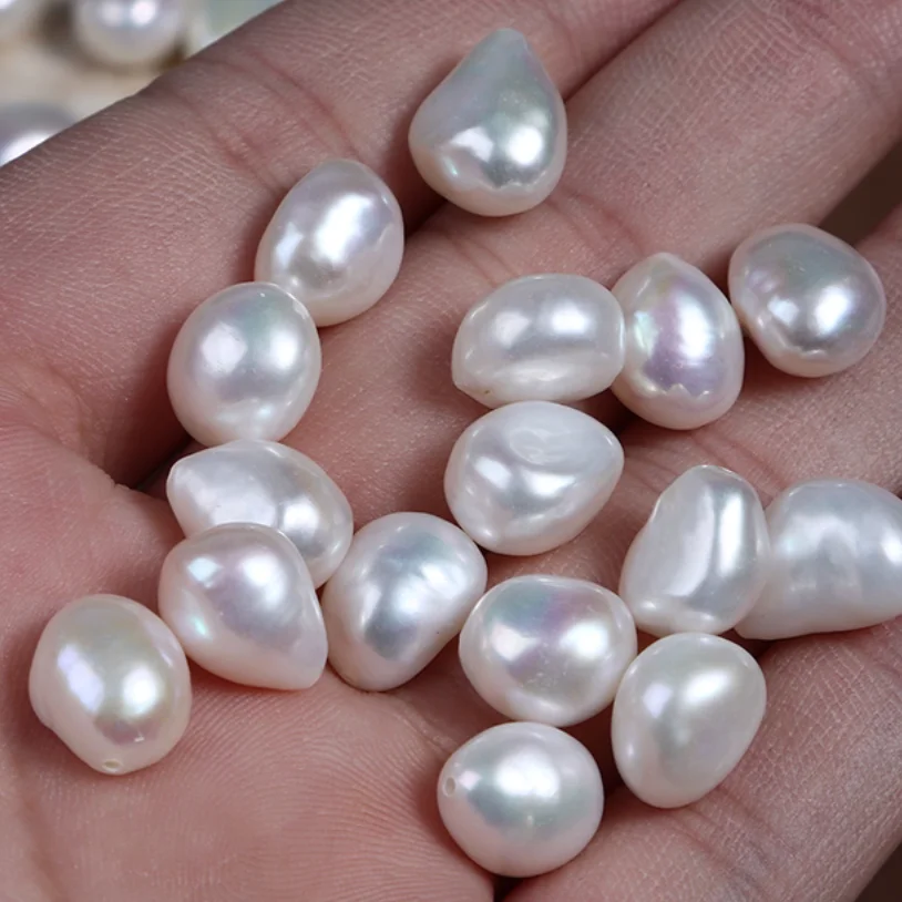 

HUGE 12-13MM SOUTH SEA WHITE BAROQUE LOOSE PEARL FULL DRILLED
