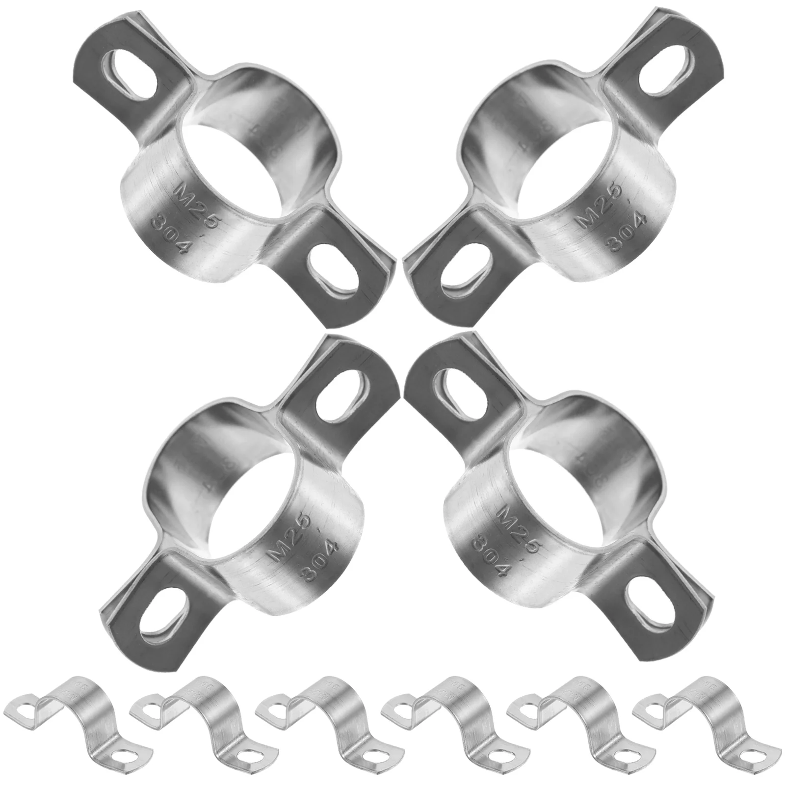 

Stainless Steel Pipe Clamp Tube Straps Brackets Clamps Widely Used Plumbing Petrochemical Power Supply Pipeline Laying Fixing
