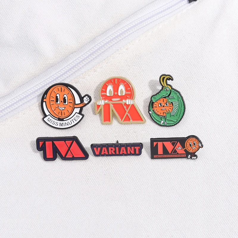 Movie Cartoon Badge Clock Miss Minutes Enamel Pins Brooch Bag Jacket Lapel Pin Custom Accessories Jewelry Gifts for Fans Friends