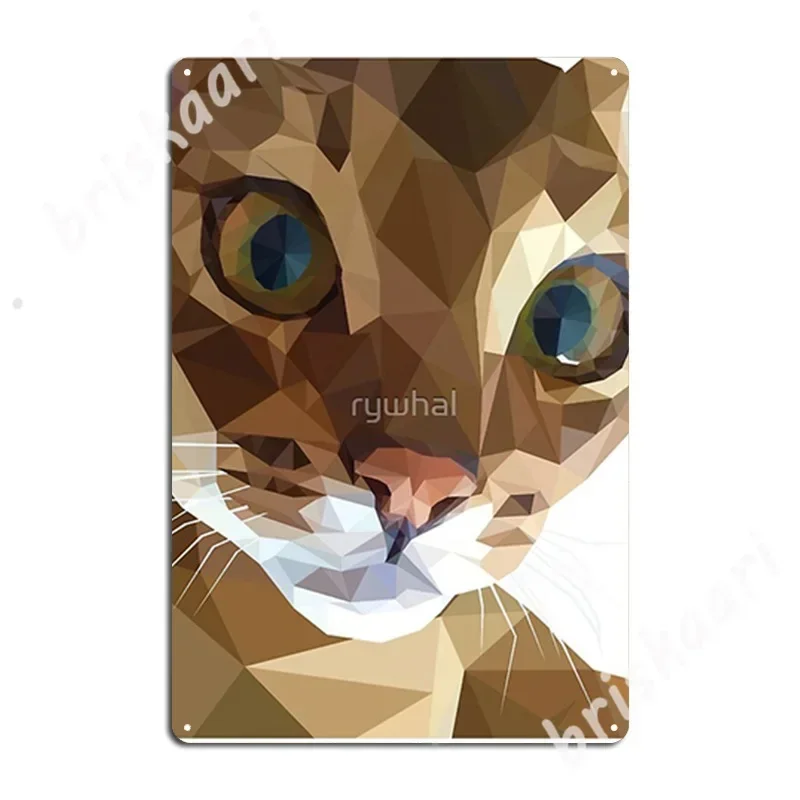 Abyssinian Cat Metal Signs Cinema Kitchen pub Garage Funny Poster Tin sign Posters