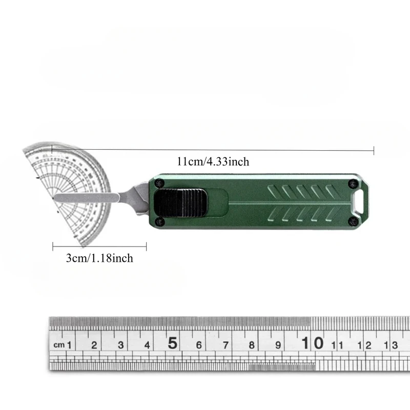 Cuchillo plegable Microtech – Mini cortador portátil de aluminio EDC OTF (hoja no incluida)