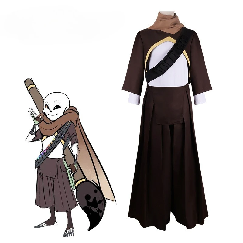 

UNDERTALE ink Sans Cosplay Costume Top and Pants Halloween Costume Masquerade Carnival Party Outfit for Adult Men