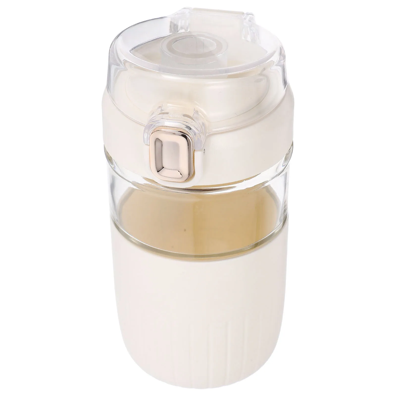 

Glass Water Bottle with Lid and Built-in Filter Heat Resistant Sleeve for Tea Coffee Travel Mug Tumbler for Hot Cold Drinks