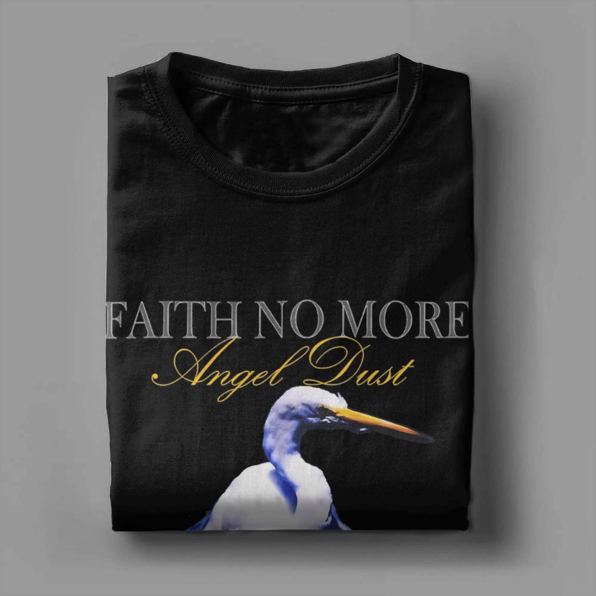 الرجال تي شيرت الإيمان لا مزيد الفرقة خمر القطن الخالص تيز قصيرة الأكمام جديد الملاك الغبار تي شيرت الجولة الرقبة الملابس حجم كبير