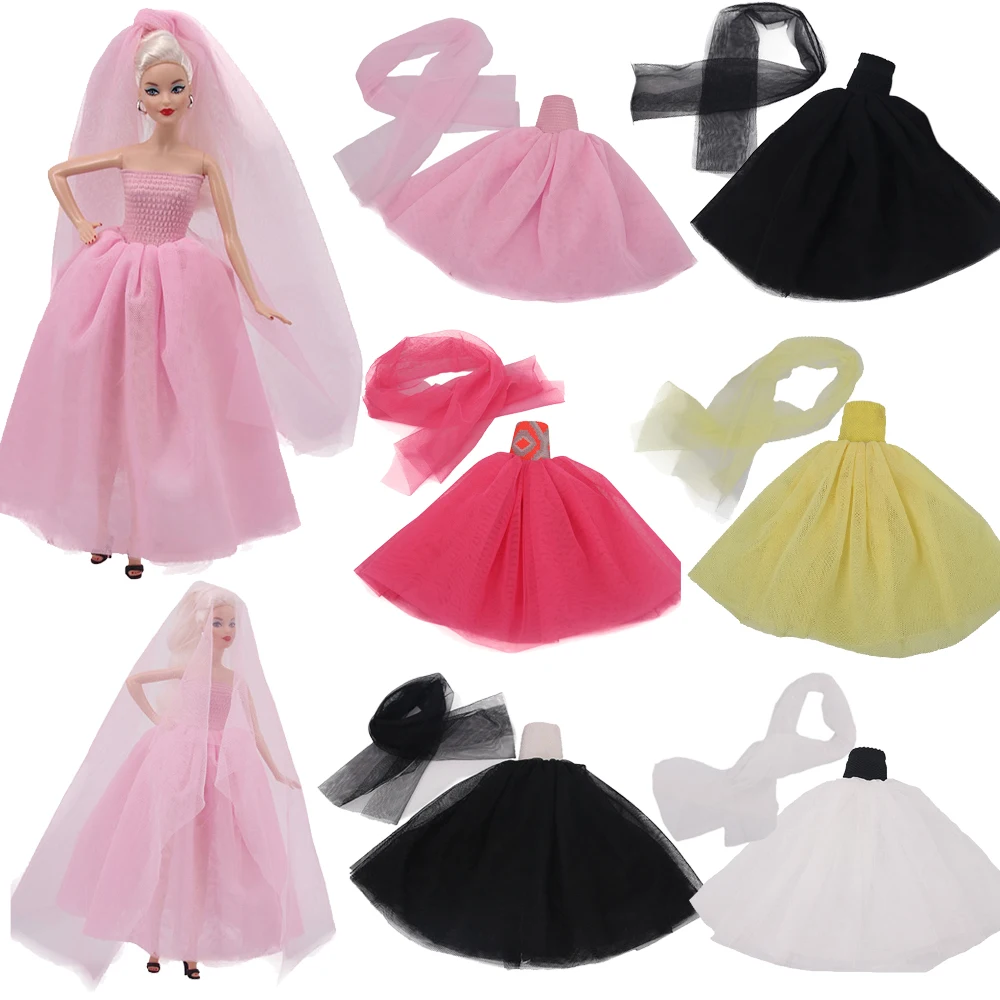 

30 cm Doll Clothes Fashion Handmade Wedding Dress Banquet Skirt Princess Dress For 11.8 Inch Barbies BJD Doll Toy For Girl Gift