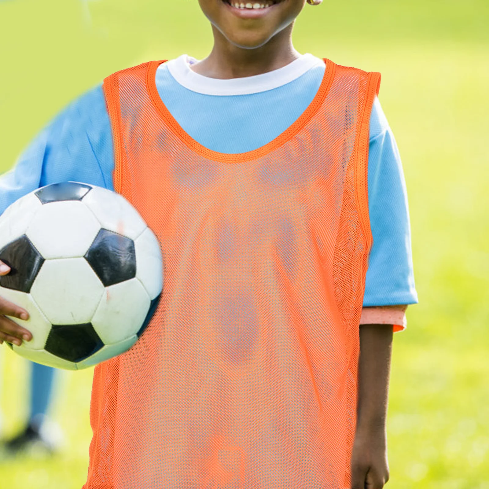 12 قطعة من سترات تدريب فريق كرة القدم للشباب للأطفال بدون أكمام قابلة للتنفس، معدات ممارسة كرة السلة وكرة القدم