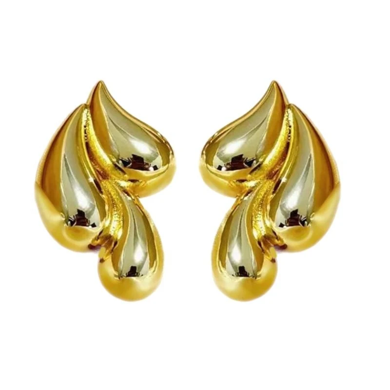 

652F Irregular Drop Dangle Earrings Sophisticated Irregular Teardrop Earrings Charm Ear Studs Adornment
