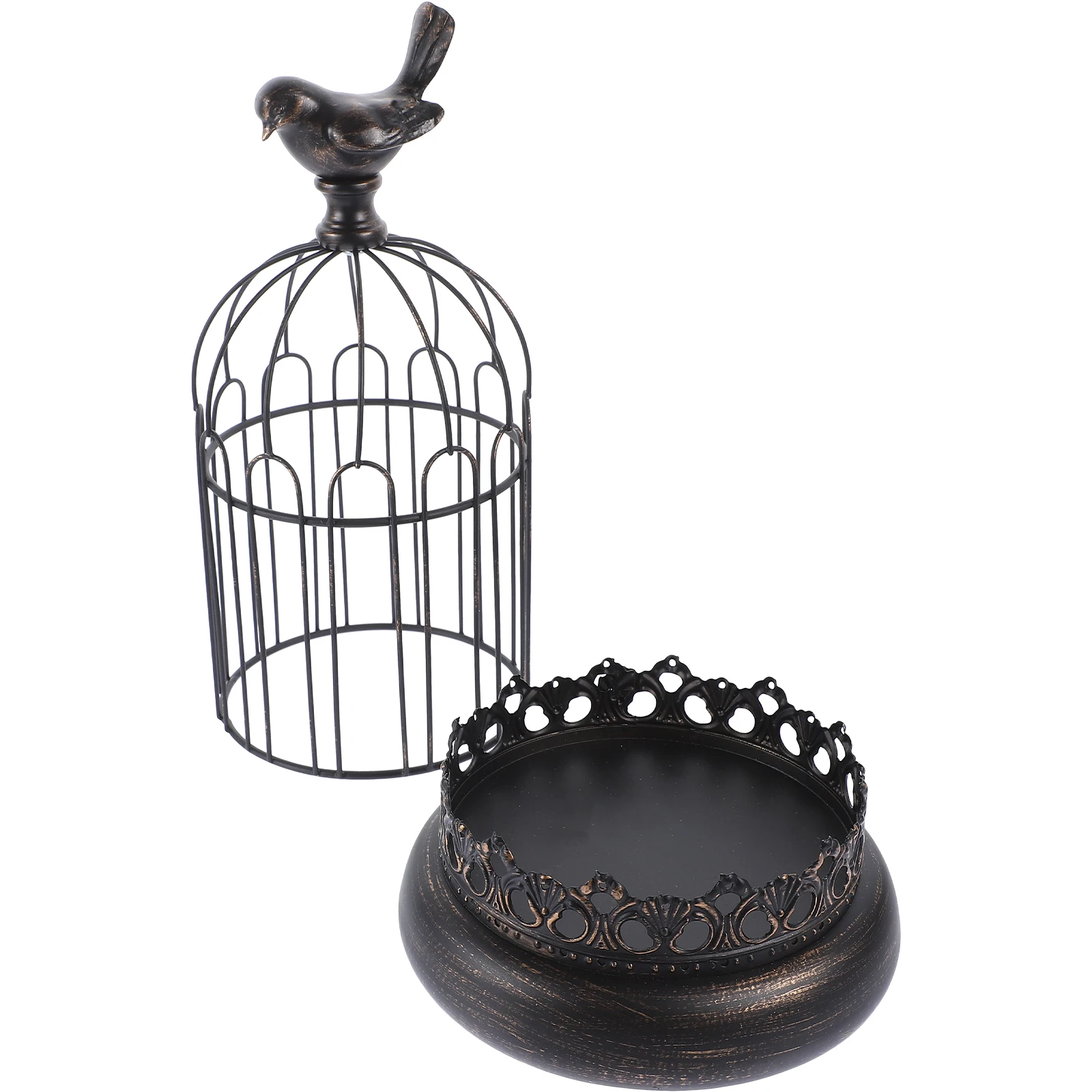 

Iron Birdcage Iron C St Hollow C nament Black Small Size Decorative Home Office Accessory