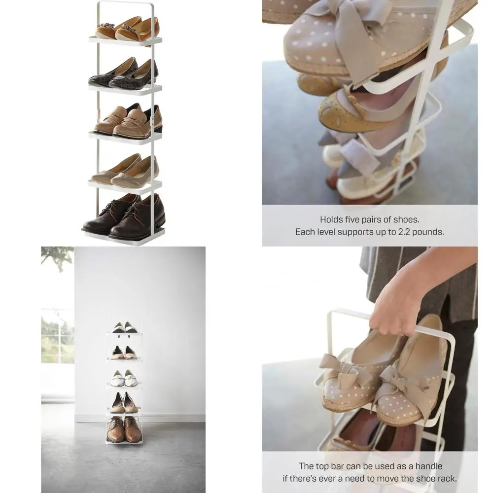 

Современная компактная высокая белая металлическая полка для обуви для решения для домашнего хранения