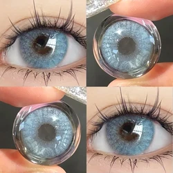 DUOXIU 1Pair Night Magics Myopia Lenses Color  Degree Myopia Yearly Use Eyes Lenses With Diopters Prescription Lenses Green Eyes