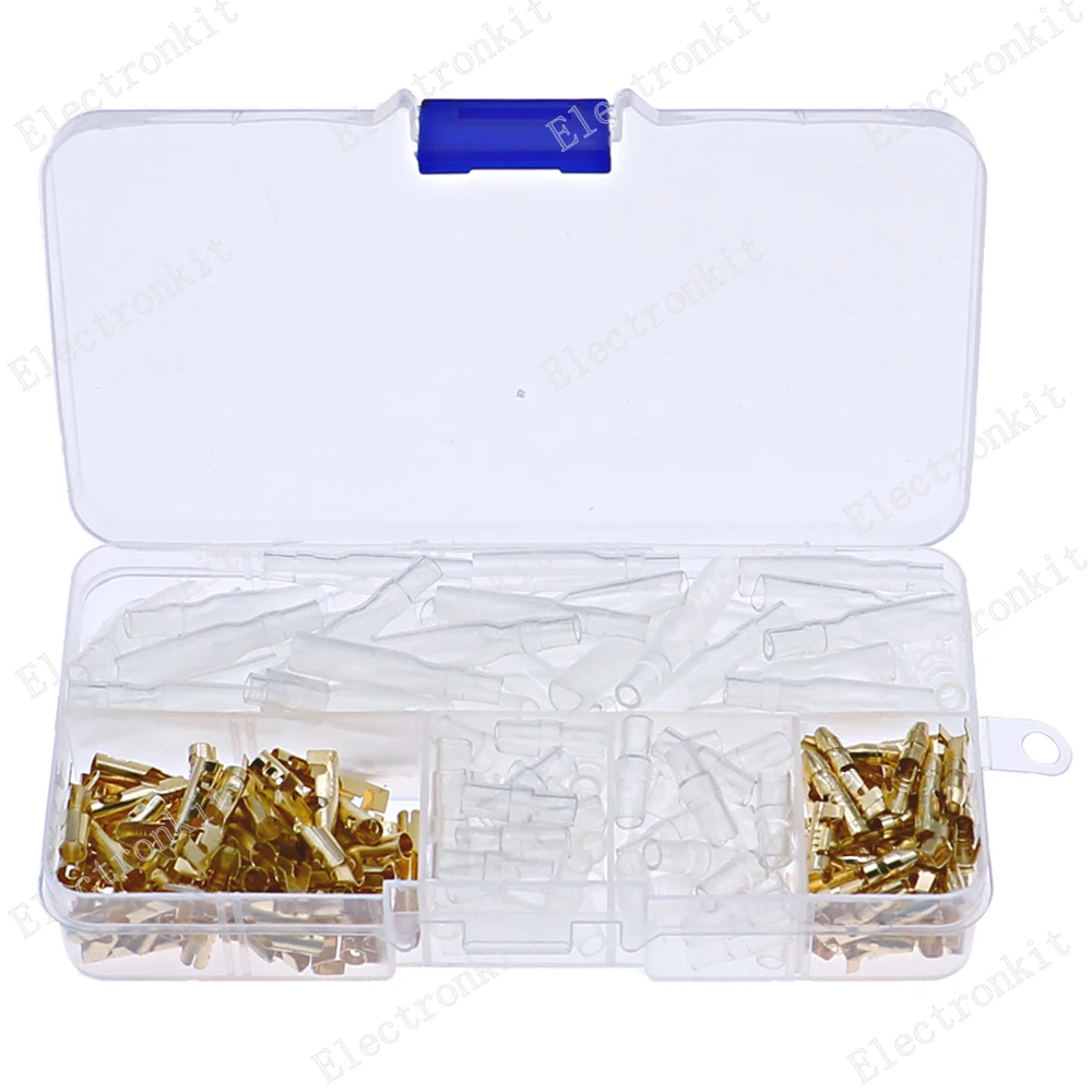 120pcs 3.5MM Male-female Connection Terminal With Insulating Cover For Fast Wire Connector and Jacket Mixed Box kit