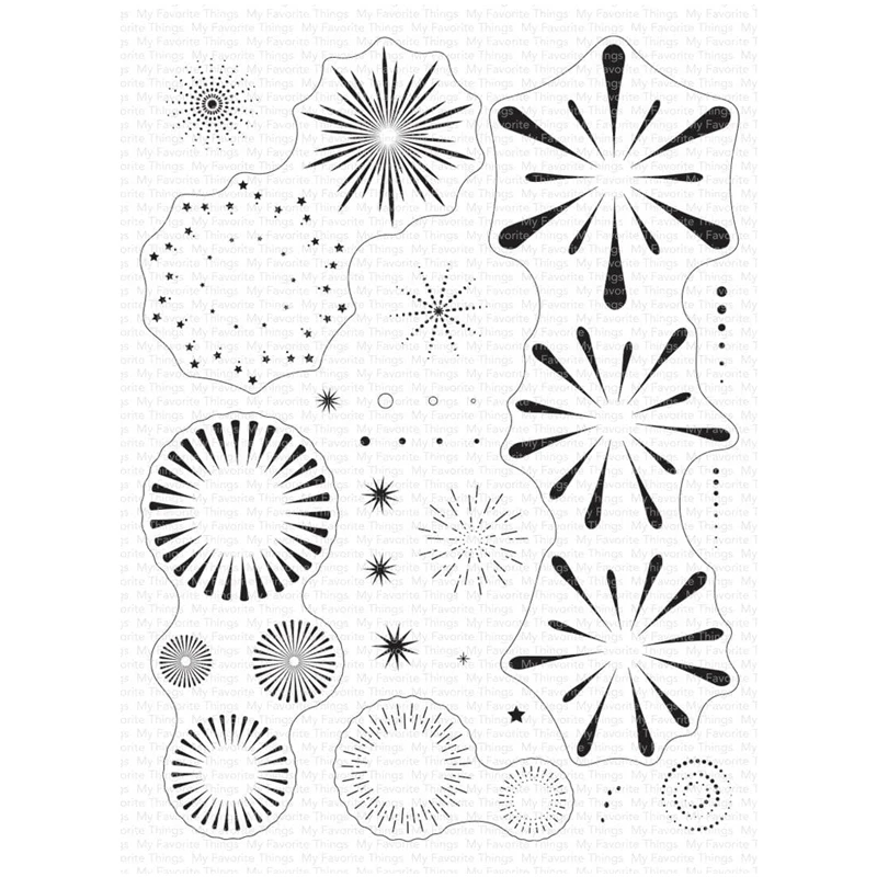 December 2022 New Festive Fireworks Clear Stamps Scrapbooking for Paper Making Embossing Frames Card Set no Cutting Dies