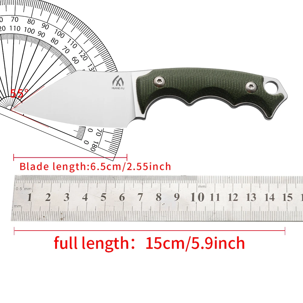 HUANG FU سكين خارجي عالي الصلابة، أداة محمولة ومتعددة الوظائف مناسبة لبيئات مختلفة، هدية للرجال