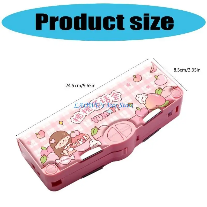 Y8AD Novelty Pencil Case with Scissors Sharpener Eraser Ruler for Children Boy Girl