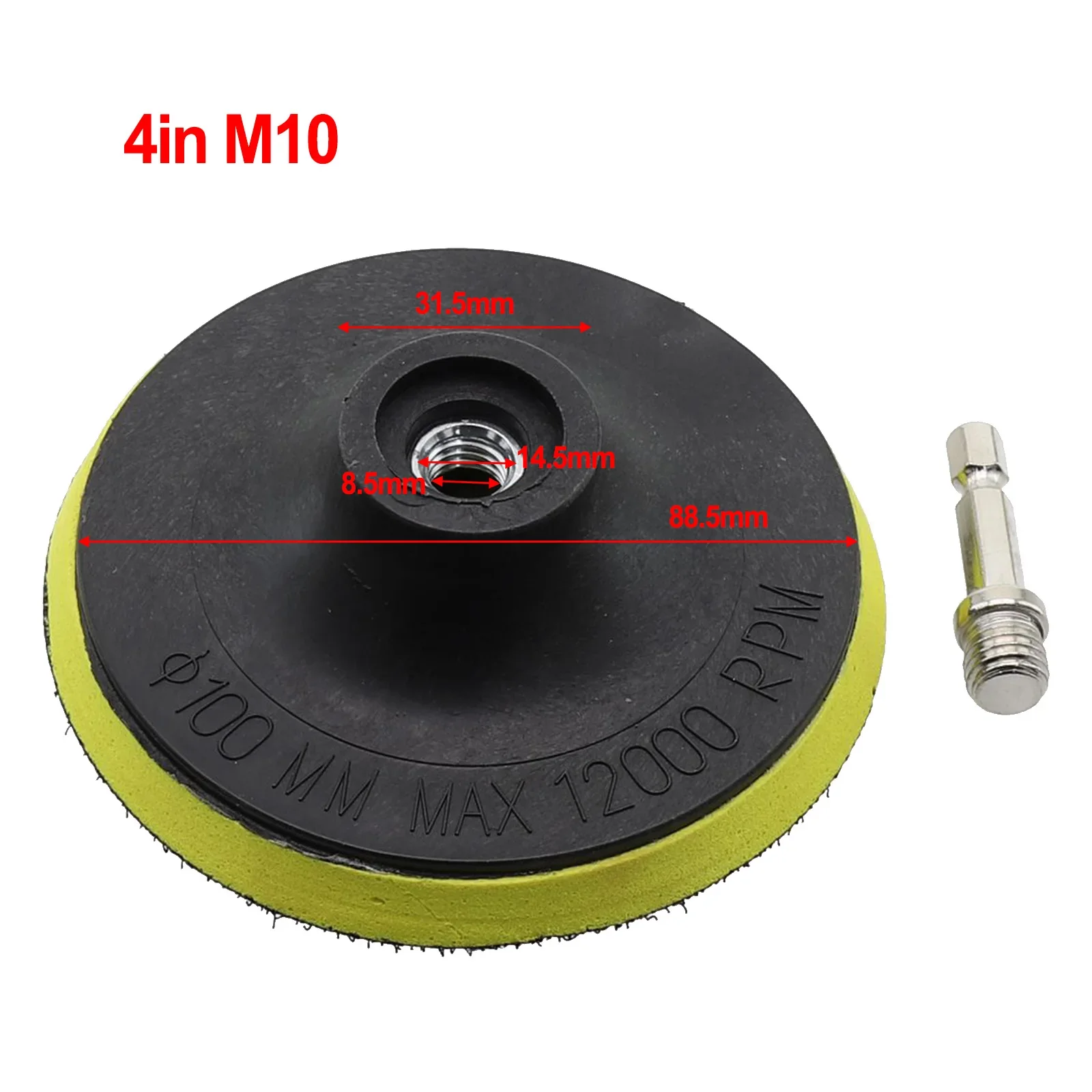 Disco de pulido autoadhesivo, almohadilla de respaldo con adaptador de rosca para herramientas rotativas, amoladoras de troquel, taladros eléctricos, 3-7 pulgadas