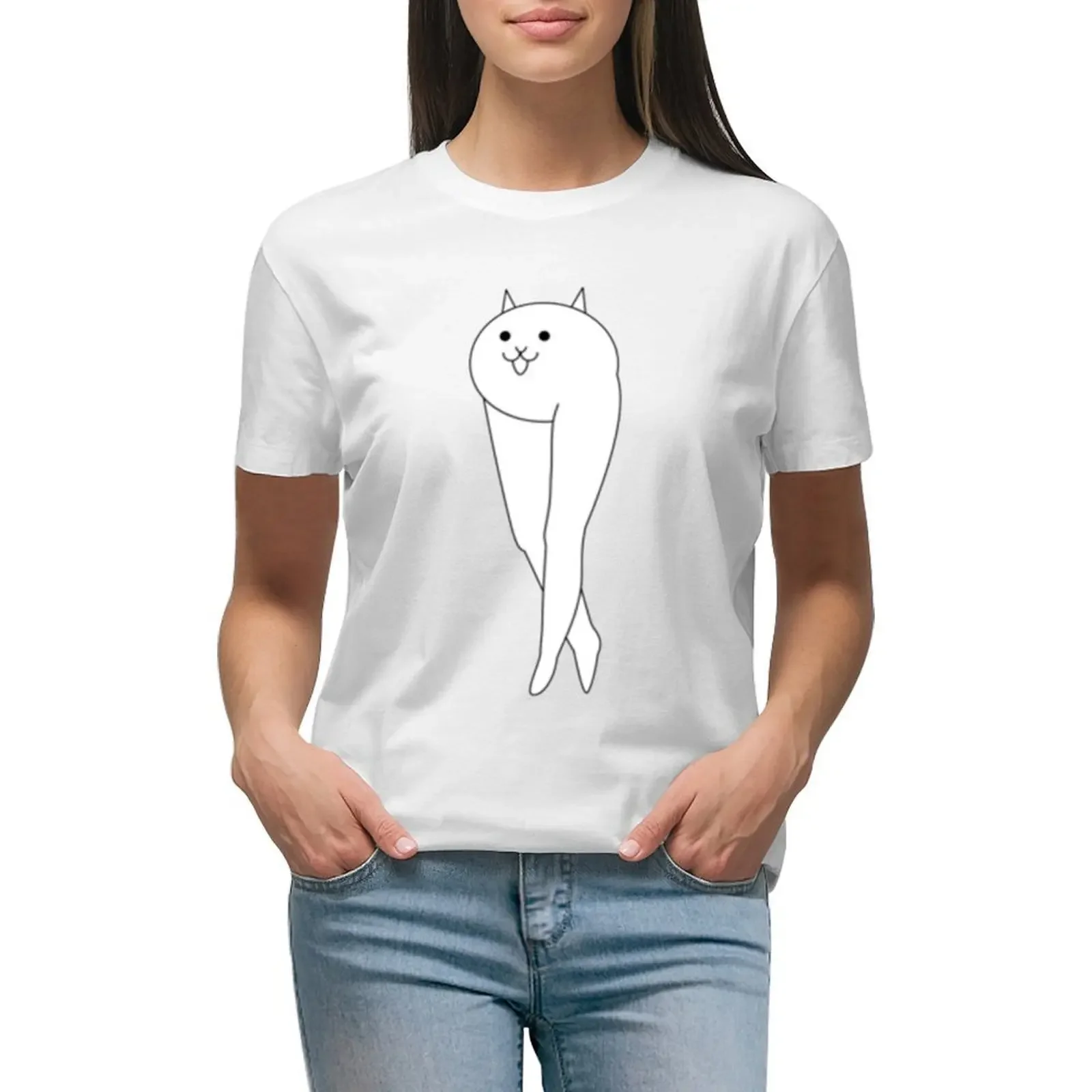 

Sexy Legs Cat T-shirt aesthetic clothes tees T-shirt Women