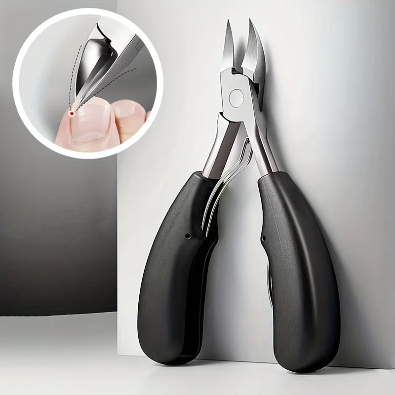 Zehennagelknipser, Nagelschneider, professionelle Pediküre, Paronychie-Werkzeuge, Maniküre-Sets, Edelstahl, scharfe, gebogene Klinge, große Zange – Detail 6