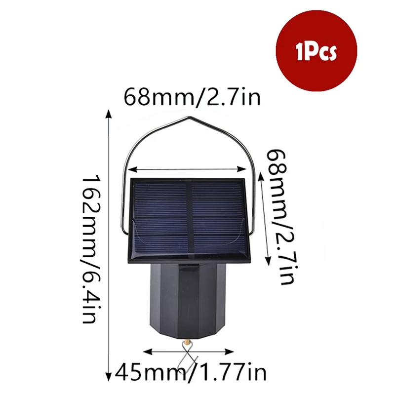 Zasilany energią słoneczną wiatrak Silnik solarny z hakiem Nie wymaga baterii Wiszący silnik obrotowy do patio w ogrodzie na świeżym powietrzu