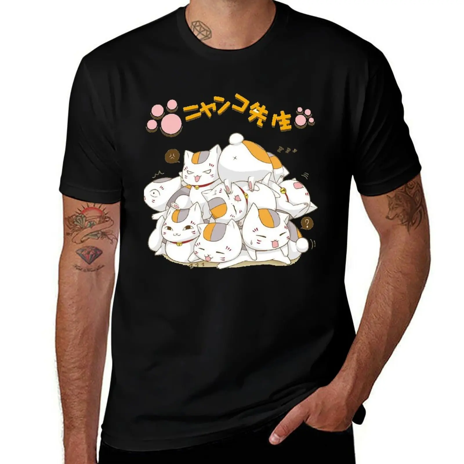 Nyanko Sensei ( Natsumes Book of Friends) Classic T-Shirt Work Outdoor Short Sleeve Tee T-Shirt