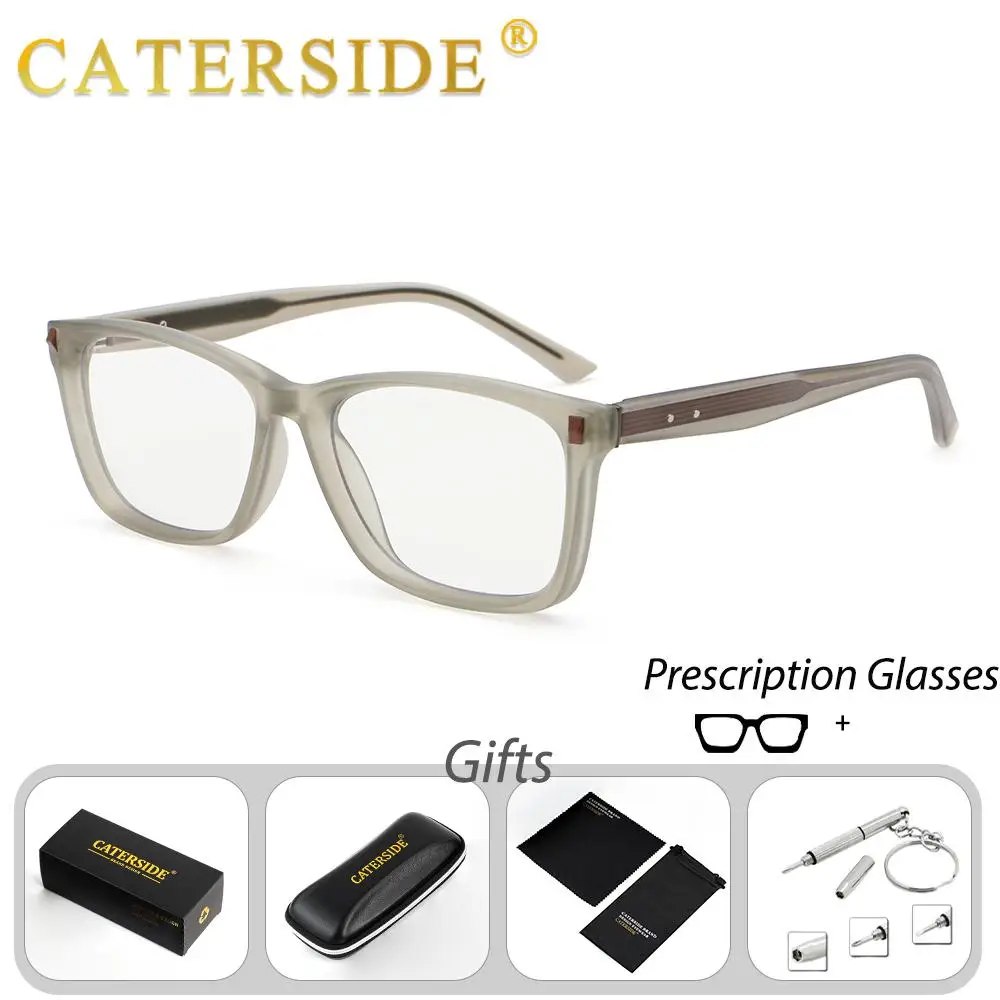 CATERSIDE Unisex Optische Brillen Individuell Angepasste Eckige Gläser Korrekturbrillen Modische Outdoor-Fahr- und Lesebrillen – Detail 1