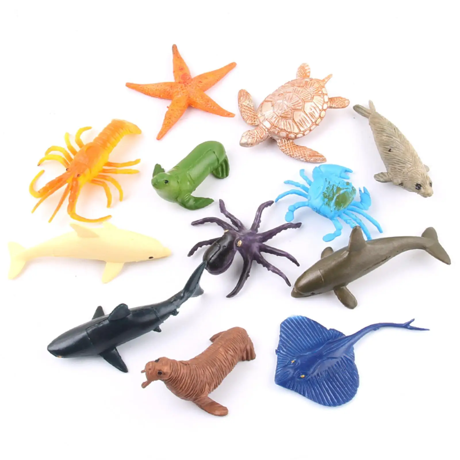 1 Sea Figures Underwater World Animals Colorful Model for Display Classroom Kids Teachers Lovers