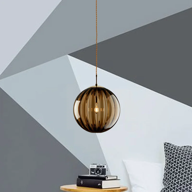 Modern Led Pendant Light Nordic Glass Ball Hanglamp For Bedroom Dining Room Bar Decor Loft Luminaire Suspension Kitchen Fixtures