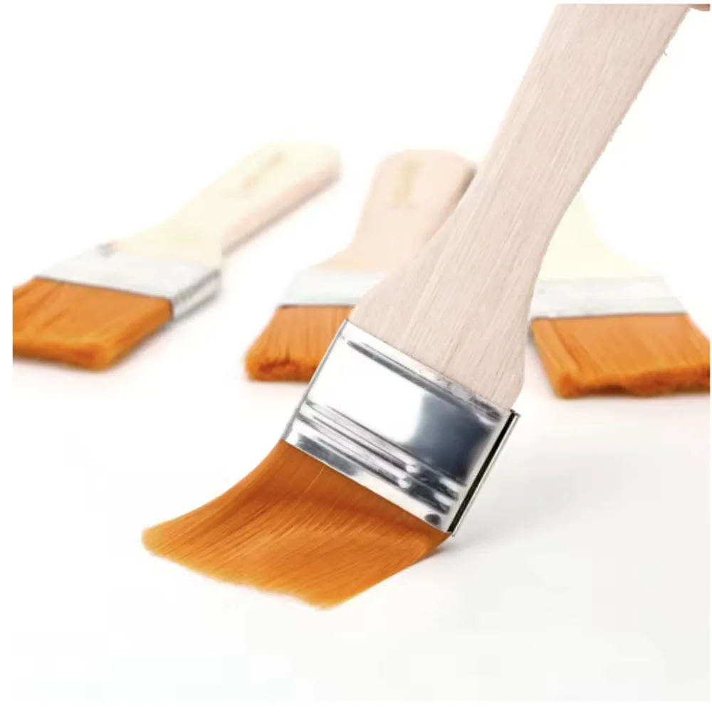 High quality nylon Mao Banshua oil paint brush artists BBQ brush for painting art Easy To Clean wooden cleaning brush