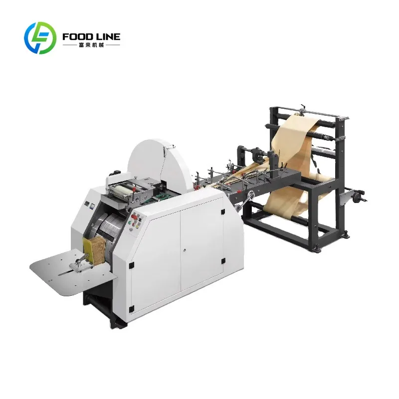 Customized New Mechanical Type Food Paper Bag v Bottom Paper Bag Making Machine with Printing