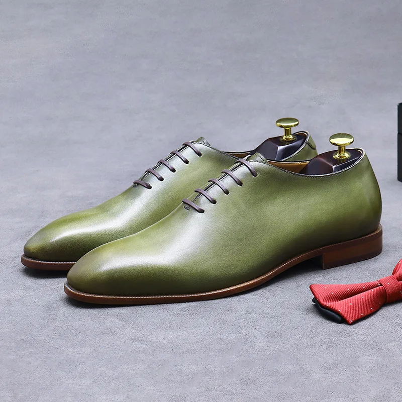 olive green dress shoes Olive Green Men's Dress Shoes – Ja Ja Genau main image 0