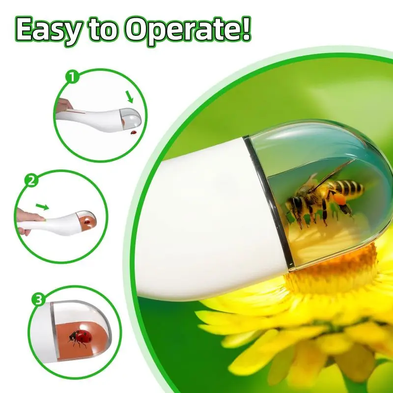 Portable Insect Bug Catche Viewing Insects Contactless Release Insects Catching Tool for Kids Quick-Release Insect Catching Tool