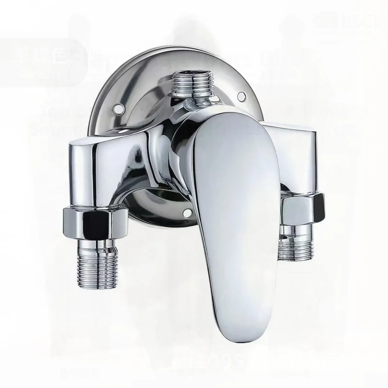 

Wall-Mounted Copper Triangle Shower Faucet with Water Mixing Valve Hot And Cold Water Switch for Bathroom Solar Water Heating