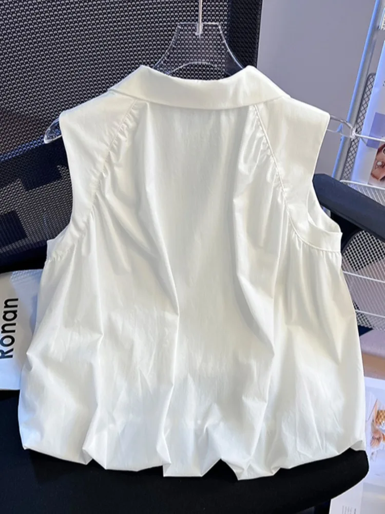 الصيف ort Svel طوق المرأة irt الكورية Sle فضفاضة تناسب الأزهار تصميم القطن مزيج الألياف المرنة عارضة أعلى #4