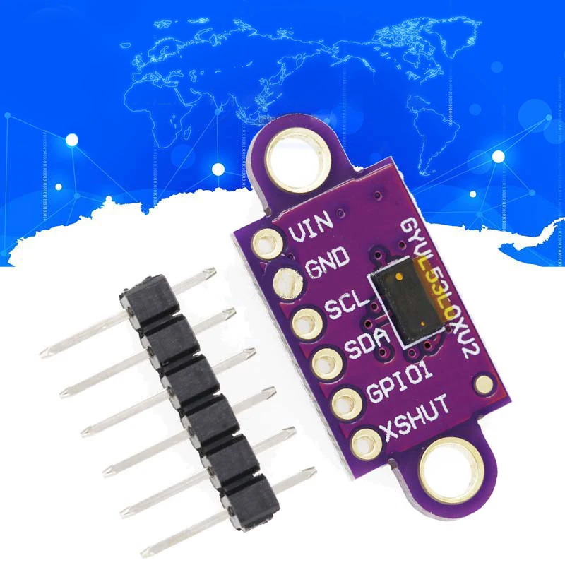 1 Pcs VL53L0X Time-of-Flight (ToF) Laser Ranging Sensor Breakout 940nm GY-530 GY-VL53L0XV2 Laser Distance Module I2C IIC