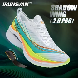 IRUNSVAN SHADOW WING 2.0 PRO 2024 Marathon Air Cushion Men Sports Running Shoes Carbon Plate Trail Running Shoes Lightweight2503