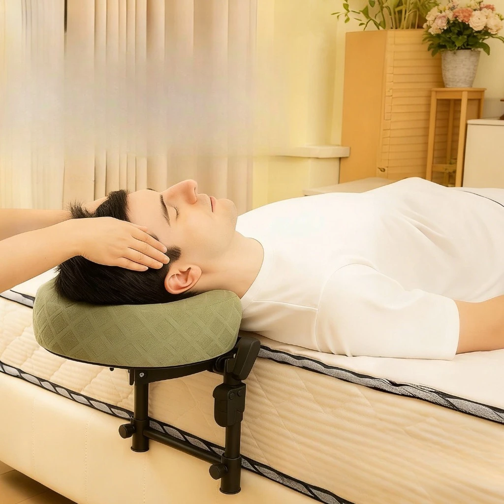 Suspension massage headrest support frame lying hole household mattress folding portable beauty bed eye postoperative recovery