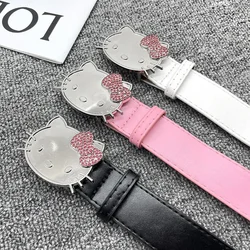 Sanrio Hello Kitty Y2k Belt Anime Accessories Spice Girl Punk Personality Retro Belt Jeans Everything Goes with Christmas Gifts