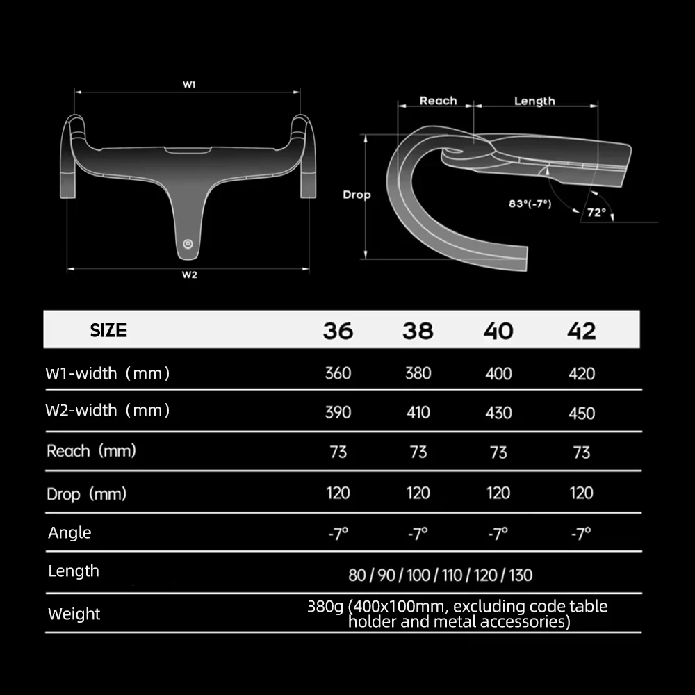 Image 6: LE ONE ULTRA aéro carbone guidon intégré Trace caché guidon de vélo de route 380/400/420 28.6mm vélo de course