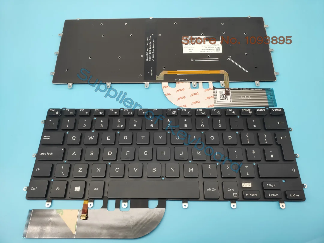 

New For Dell Precision 5510 m5510 5520 5530 Laptop UK/Azerty French Keyboard With Backlit