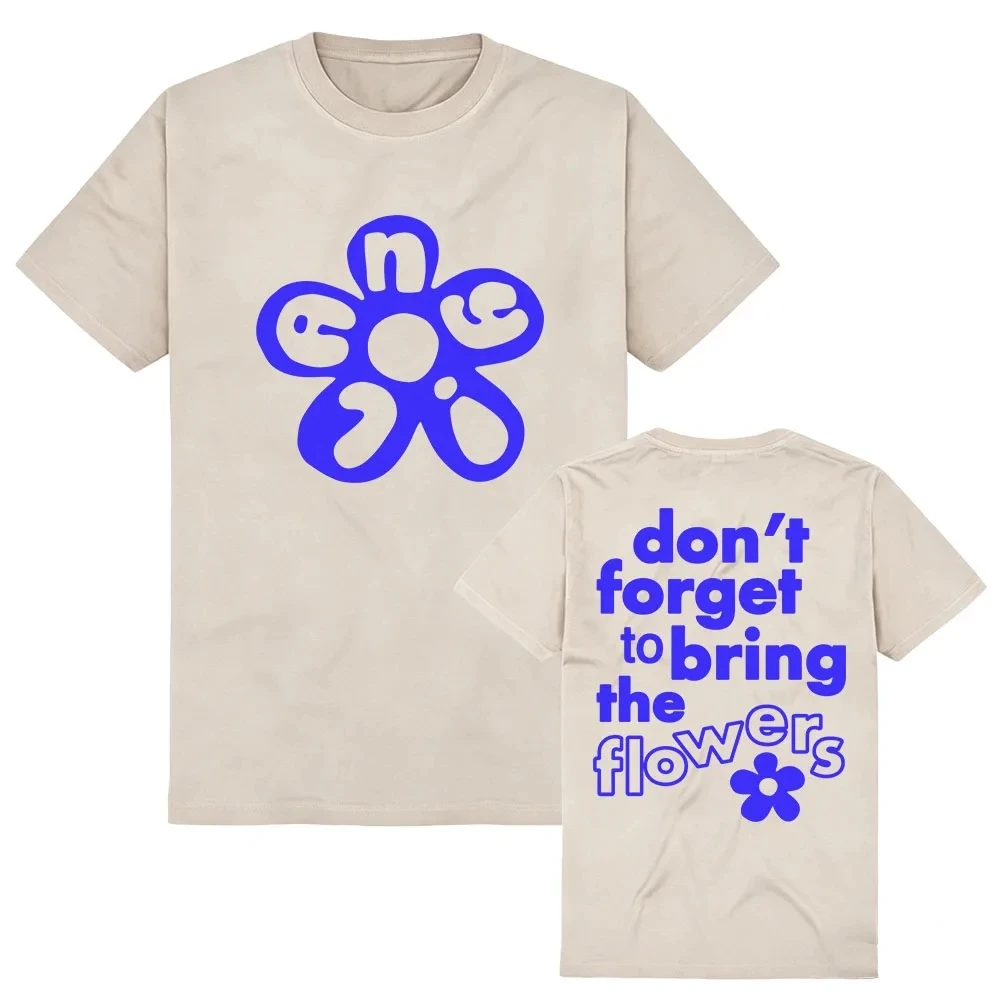 Don't Forget To Bring The Flowers Printed Tshirt Men's and Women's Trendy Personalized Round Neck Short Sleeve Summer Casual Top