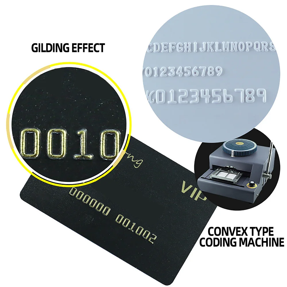 เครื่องปั๊มลายนูนสำหรับบัตรมาตรฐานเครื่องปั๊มขนาดเล็กแบบแมนนวลทองและเงิน
