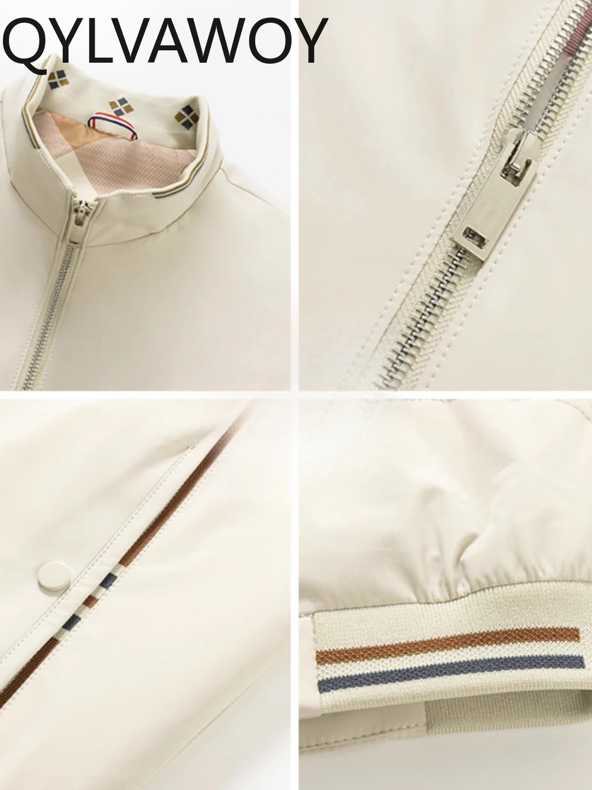 QYLVAWOY 2025 Spring Autumn New Men's Stand-Up Collar Lightweight Vest Business Casual Outerwear Stylish Comfortable LJ2735