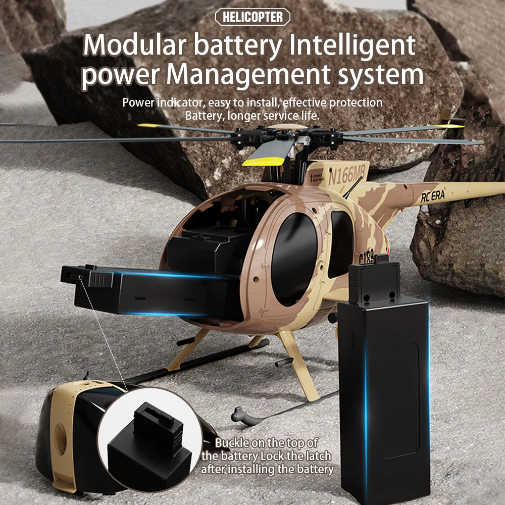RC ERA C189(MD500)4CH هليكوبتر 1/28 15 دقيقة رحلة 6-محور الدوران المزدوج فرش تحديد المواقع التدفق البصري طائرة التحكم عن بعد #3