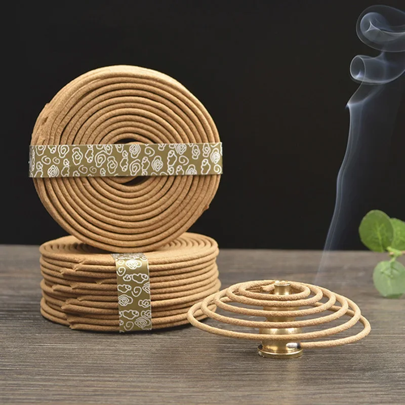 

Y 48pcs/box Natural Coil Incense Aromatherapy Fragrance Indoors Indian Buddhist Sandalwood Incense Without Censer Home Fragrance