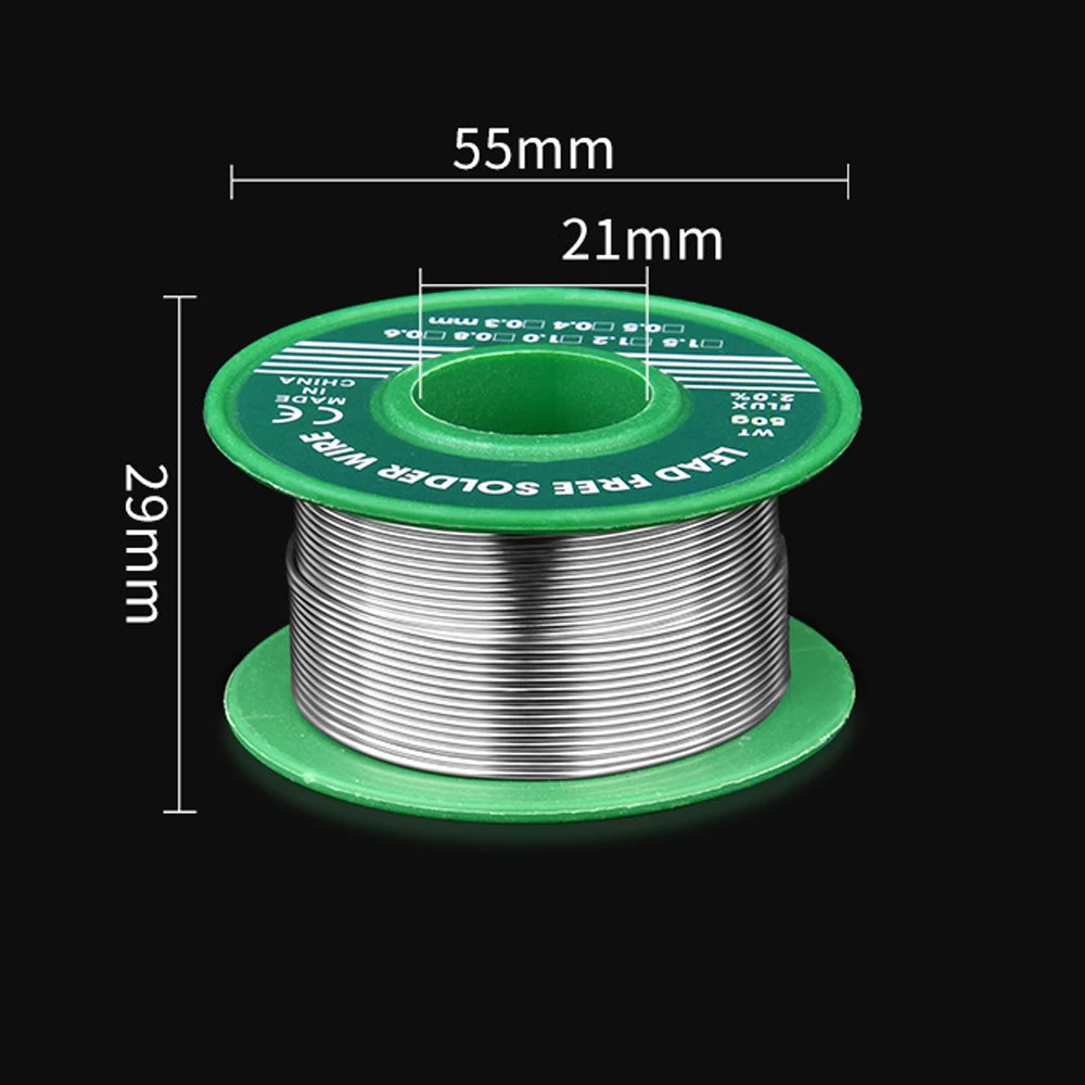 High Purity Tin Line 20g/50g Wire Diameter 0.8mm Solder Ingest Flux Reel Welding Line Lead Free for Repair and DIY