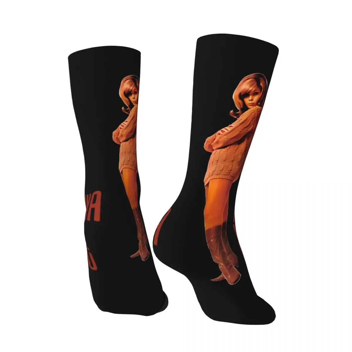 Funny Crazy Sock for Men Cool Hip Hop Harajuku Nancy Sinatra Happy Quality Pattern Printed Boys Crew compression Sock Novelty