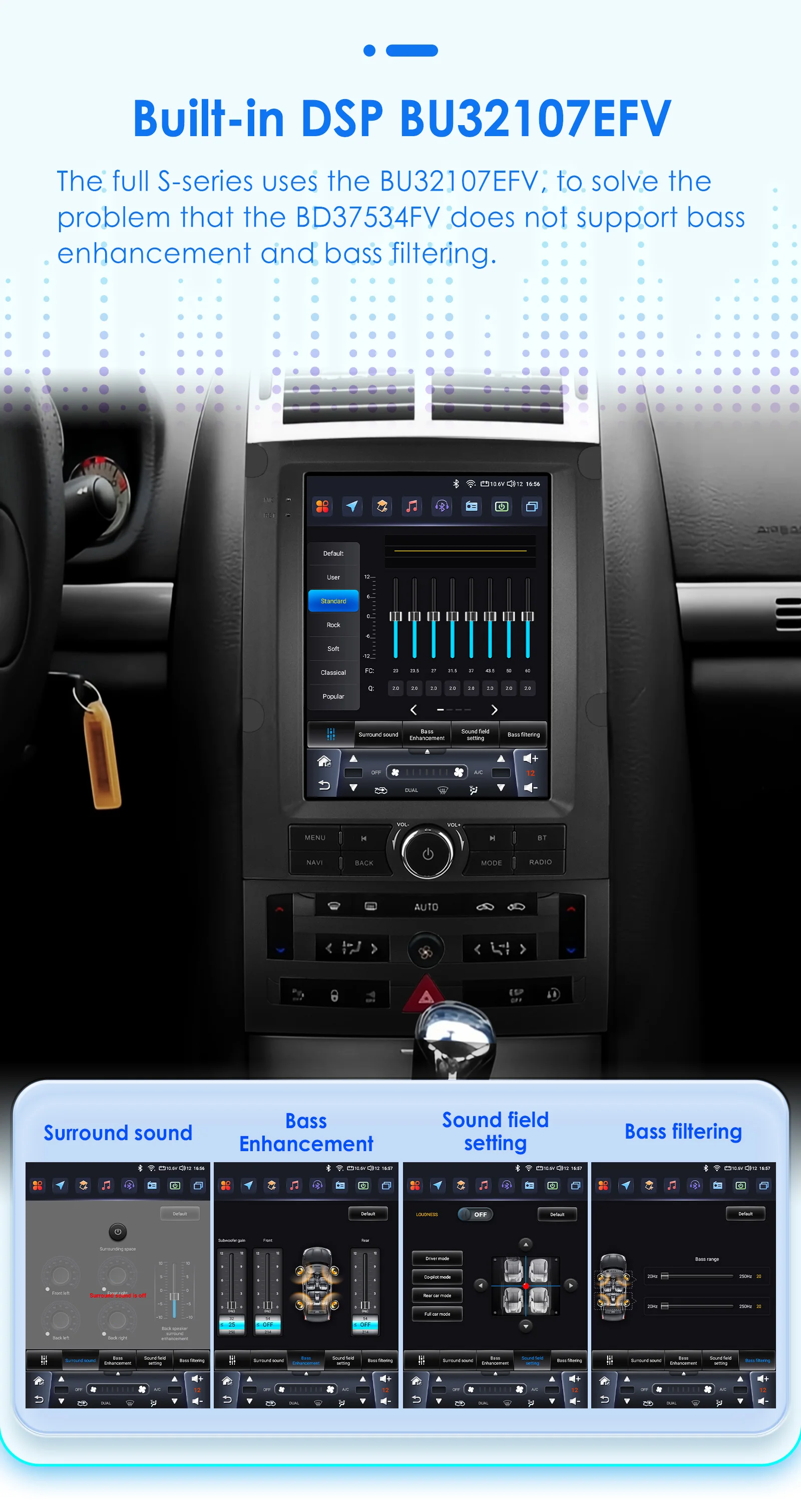 Hizpo Autoradio im Tesla-Stil für Peugeot 407 CC SW 407CC 2004 - 2011 Stereo Multimedia GPS Autoradio Intelligentes Carplay 9,7 Zoll – Detail 13