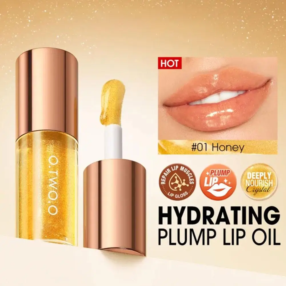 Lip Oil Gloss Lip Plumper Makeup Moisturizing Nonsticky Tint Sexy Lip Primer Glitter Care Cosmetics Balm Water Glossy J1l3