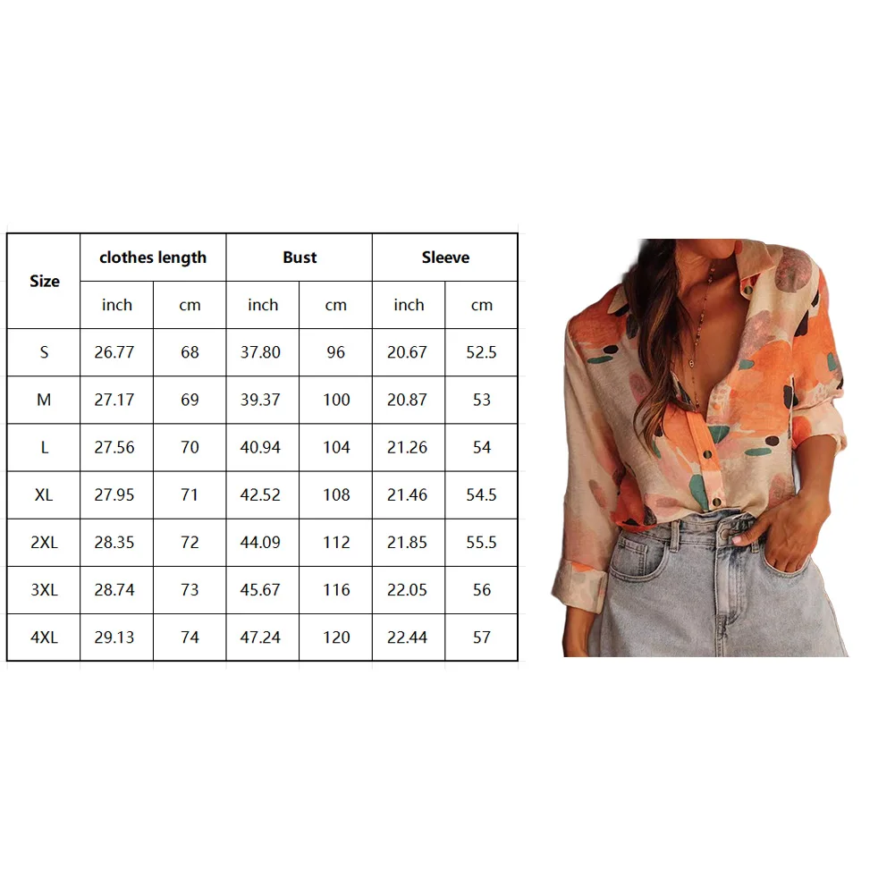 2025 Autumn Casual Long Sleeve Blouse Printed Collar Shirt For Women For Leisure Vacation Temperament Loose Top Woman Clothes