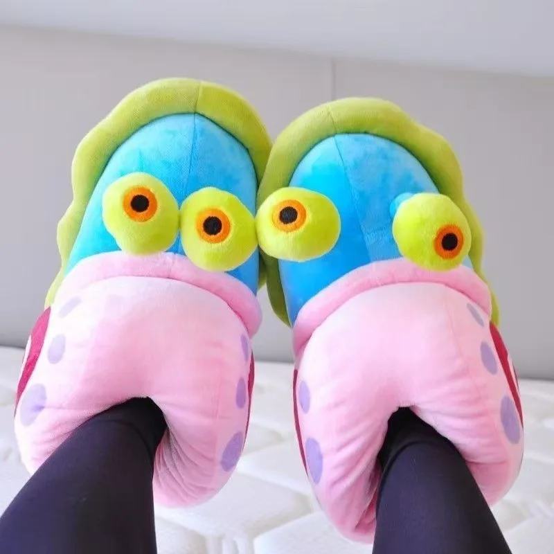 Hot SpongeBob SquarePants Series Cotton Shoes Cartoon Character Exquisite Creativity Home Keep Warm Slippers