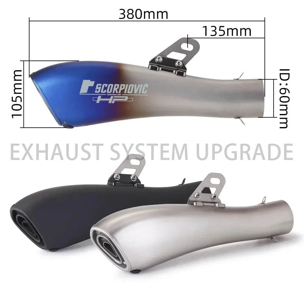 

Universal Motorcycle Exhaust Modified Scooter Leovince Muffler Fit Most Motorcycle ATV With Sticker DB Killer 51MM Universal